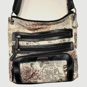 Stone & Co. Accessories Crossbody Handbag Canvas Floral Print Adjustable Strap